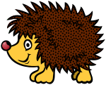 hedgehog - coloured